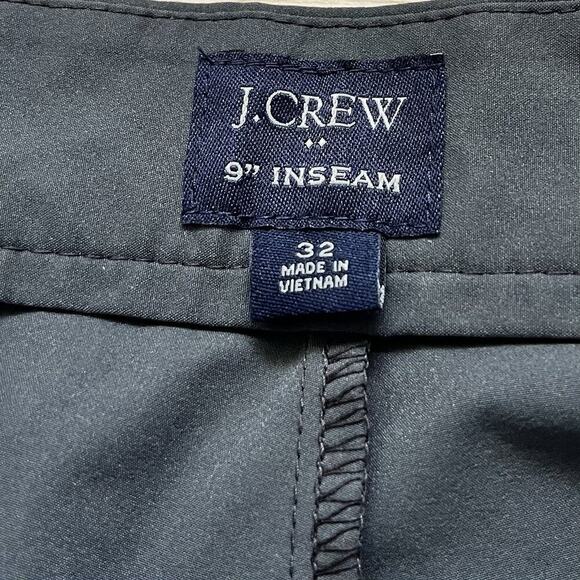 J Crew Men's Flex Tech Chino 9" Shorts Size 32 Gray Golf Lightweight UPF - Picture 6 of 6